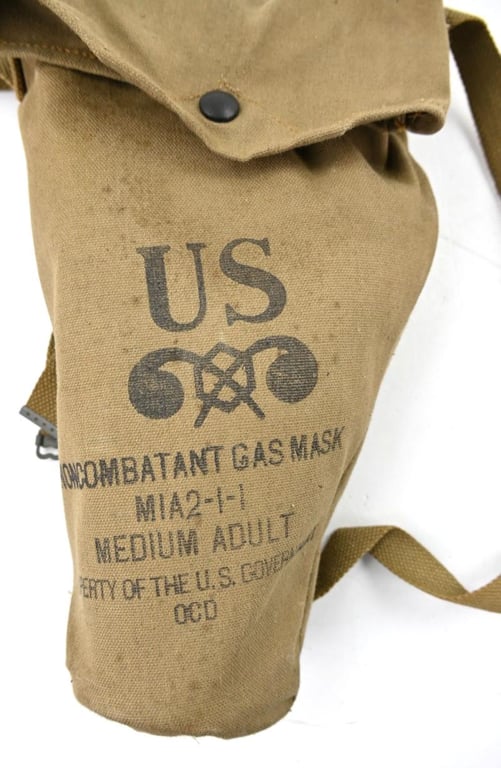 US WW2 Non-Combatant Gasmask Set