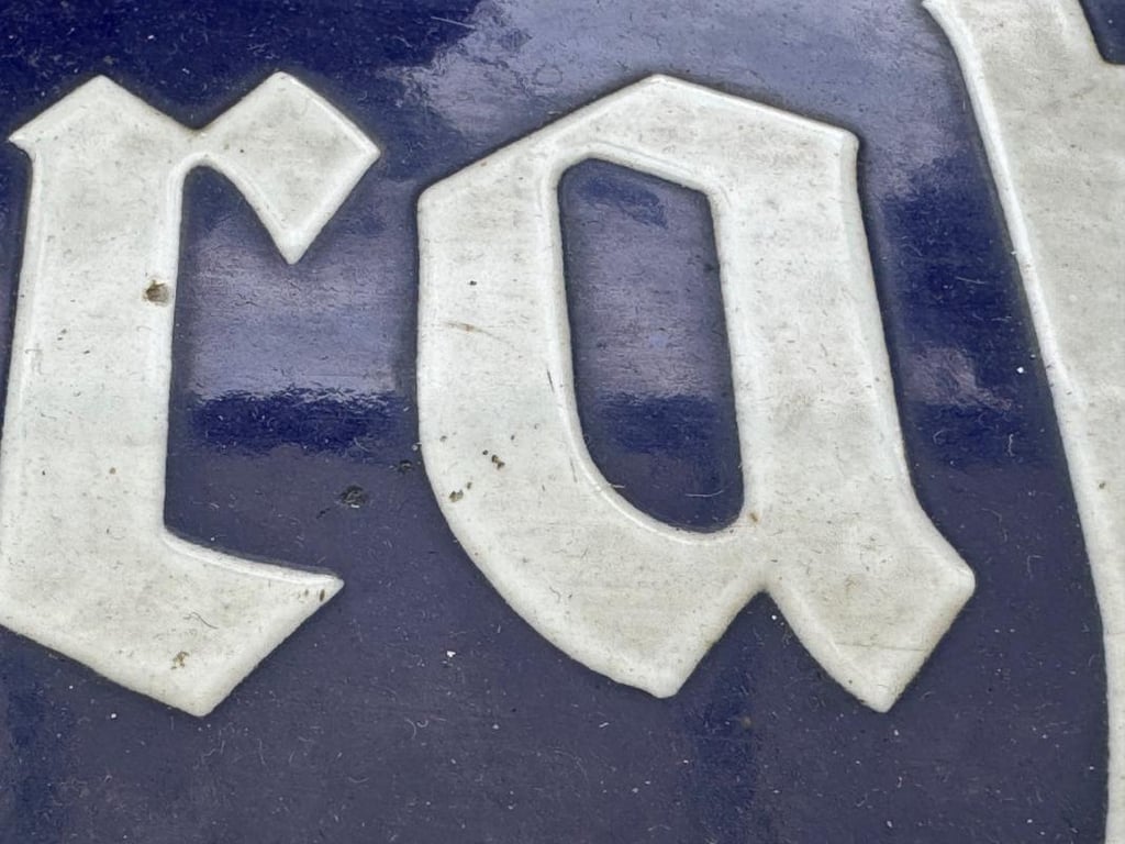 WWII German Enamelled Street Sign