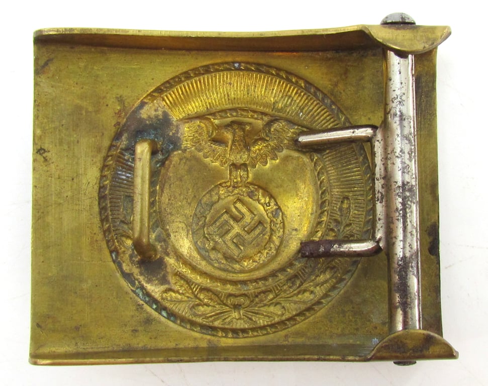 Early SA EM/NCO Brass Belt Buckle – 1st Pattern
