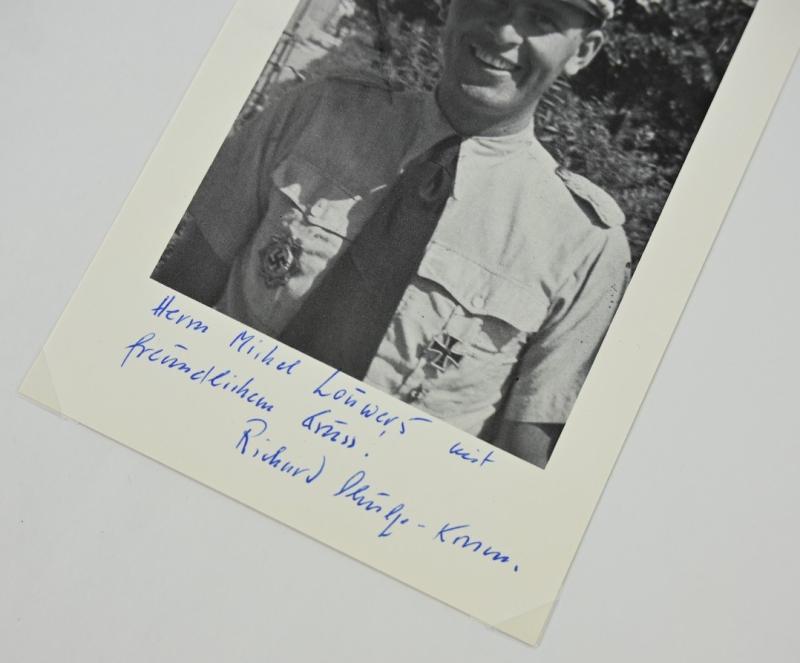 Signature of Waffen-SS DKiG Recipient 'Richard Schulze-Kossens'