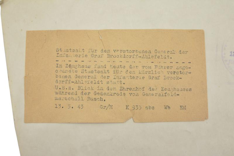 German Pressphoto Funderal Graff Brockdorff Ahzefeld