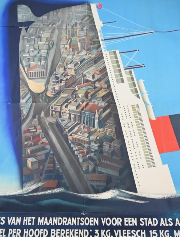 Dutch NSB Poster 'Duitschland wint den slag op den Atlantischen Oceaan'