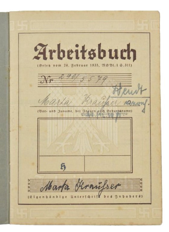 German Third Reich Workers Pass