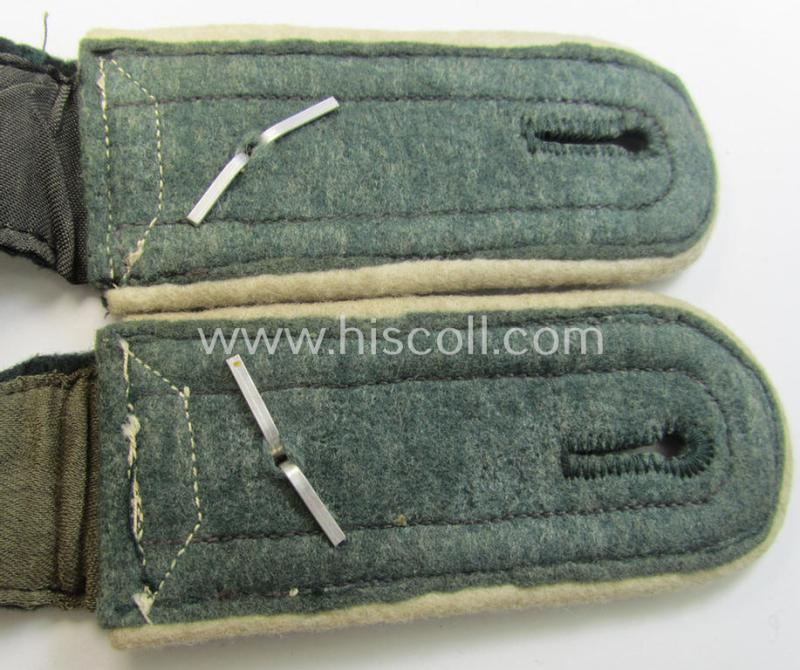 Attractive - and fully matching! - pair of WH (Heeres), early-war-period- (ie. 'M36'- ie. 'M40'-pattern, 'tailor-made') NCO-type shoulderstraps as was intended for usage by a: 'Feldwebel eines Infanterie-Regiments'