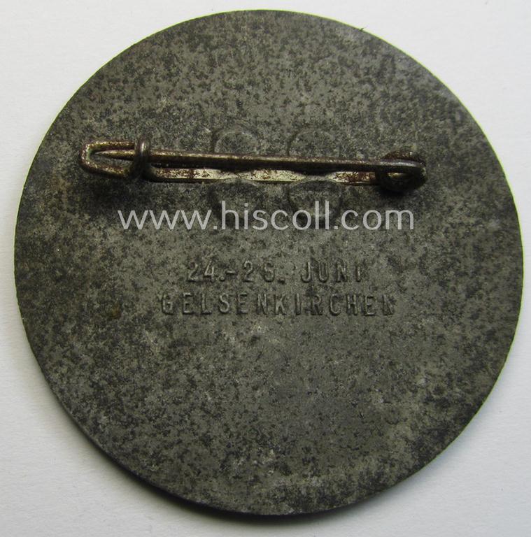 Aluminium-based, N.S.D.A.P.-related day-badge (ie. 'tinnie') as was issued to commemorate an: 'N.S.D.A.P.'-gathering ie. rally entitled: 'Gautreffen - Gau Westfalen-Nord - 1938'