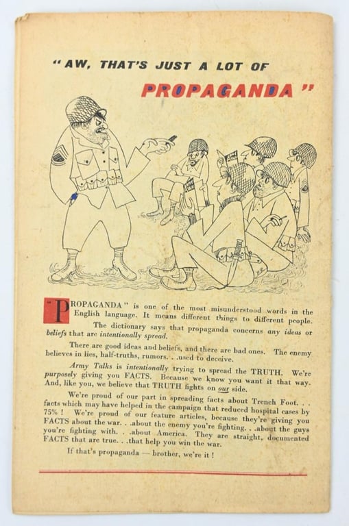 US WW2 Army Talks Booklet Feb.24, 1945