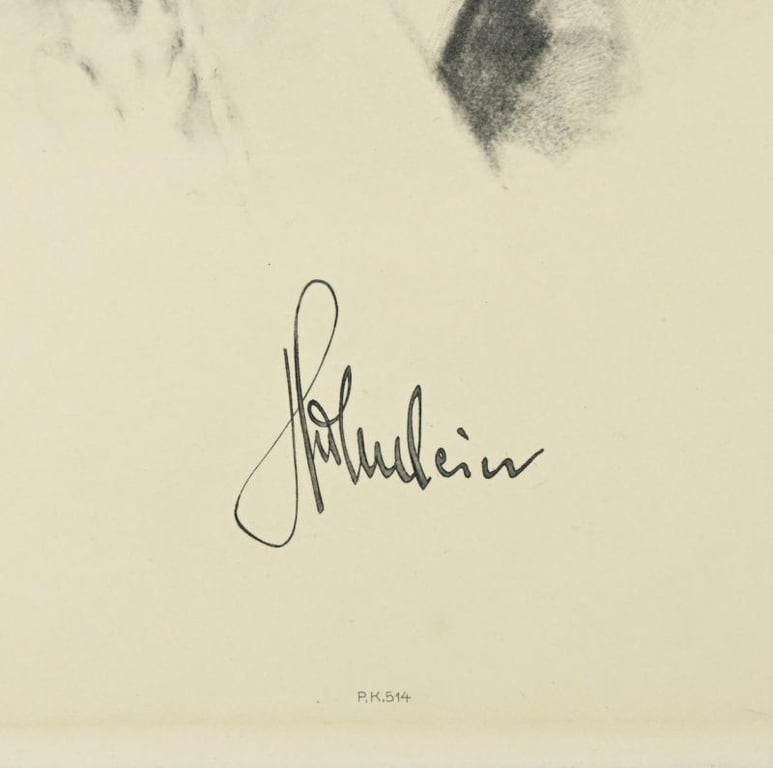 German Third Reich Litho 'Adolf Hühnlein' by K.J.Böhringer