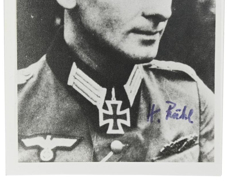 German Knight's Cross Recipient Portrait picture with signature 'Heinrich Ruhl'