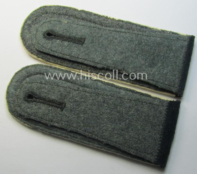 Pair of early- (ie. pre-) war-period WH (Heeres), 'M36'- (ie. 'M40-) pattern (rounded-styled and neatly 'cyphered') NCO-type shoulderstraps as was intended for an: 'Uffz. des Wehr-Ersatzdienstelle im Wehrkreises XIII'