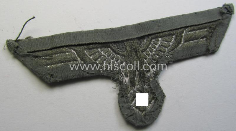 Superb - and very early- ie. 'Reichswehr'-period - WH (Heeres) officers'- (ie. eventually NCO-) type breasteagle being a used- and/or tunic-removed example as executed in the so-called: 'flat-wire'- (ie. 'BeVo'-) weave-pattern