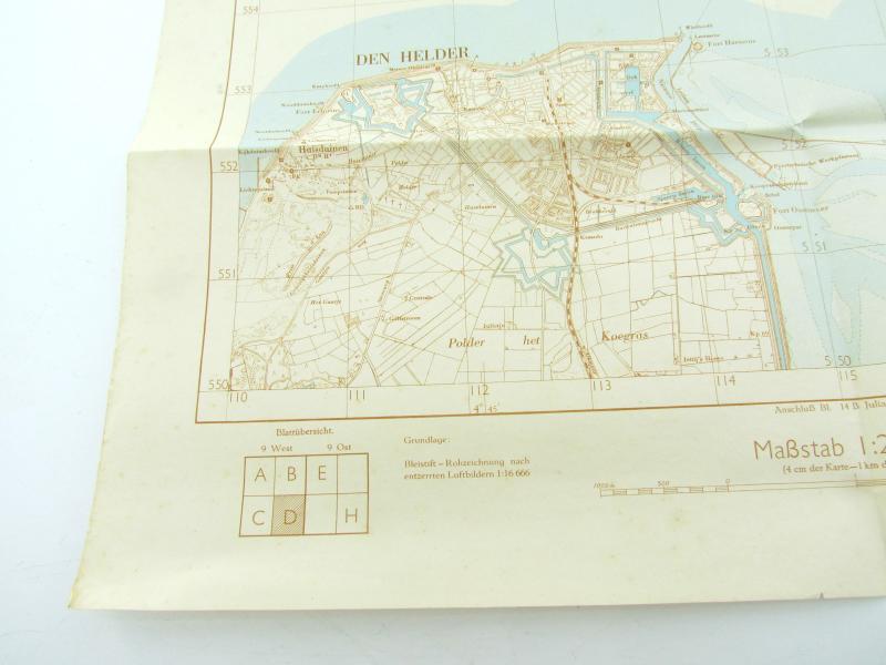 Wehrmacht  "Truppenkarte" Den Helder 1939