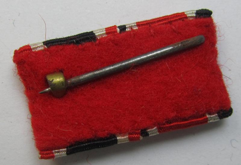 Two-pieced, WWII-period ribbon-bar (ie. 'Feld- o. Bandspange') as was intended for the combination: 'EK II. Klasse' and 'KvK II. Klasse mit Schwertern'