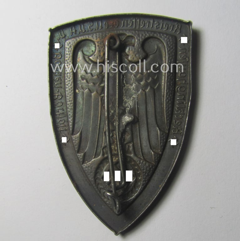 Commemorative - and unusually seen! - N.S.D.A.P.-related 'tinnie', being a non-maker marked example depicting a detailed 'Reichsadler'-device surrounded by the text: 'Kreistreffen der N.S.D.A.P. - Recklinghausen - Borken-Bocholt - 1937 - Dorsten'