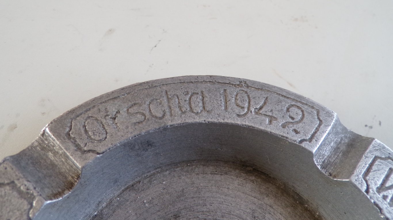 Eastern Front Aluminum Trench Art Ashtray
