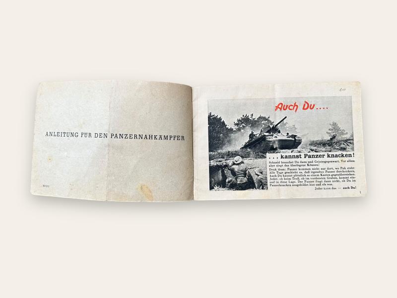 German WWII Booklet 'Panzerknacker'