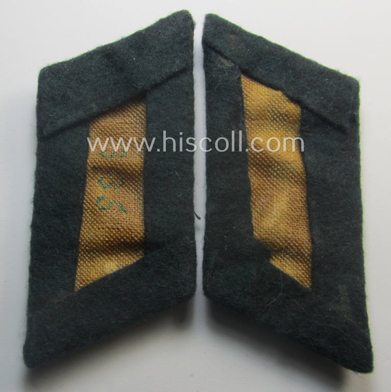Stunning pair of WH (Heeres) officers'-type collar-tabs (ie. 'Kragenspiegel für Offiziere des Heeres') as intended for an officer serving as: 'Heeresgeistlicher'