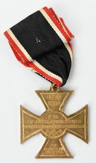 German 40 Years Weissenburg Remembrance Medal 1870-1910