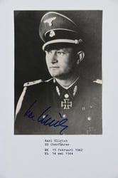 Signature of Waffen-SS KC&OLC Recipient 'Karl Ullrich'
