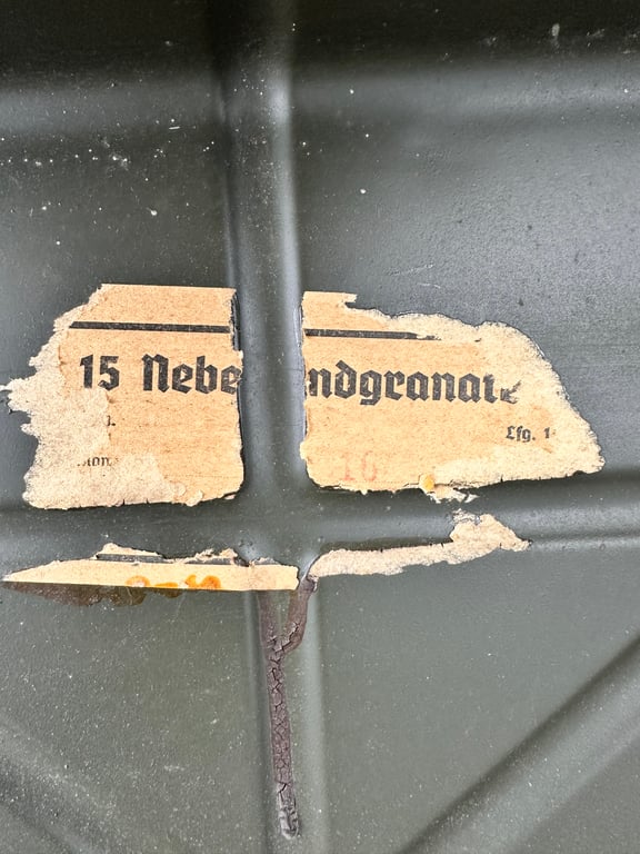 WW2 German Smoke Stick Grenade Box 1939