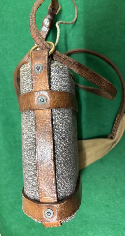 WW1 Dismounted Services Water Bottle with Shoulder Strap-Unit Marked 143 RGA