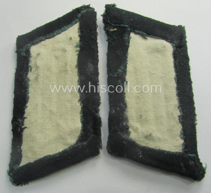 Truly used, pair of WH (Heeres) collar-tabs (ie. 'Kragenspiegel für Offiziere'): 'Panzer-Grenadier-Truppen'