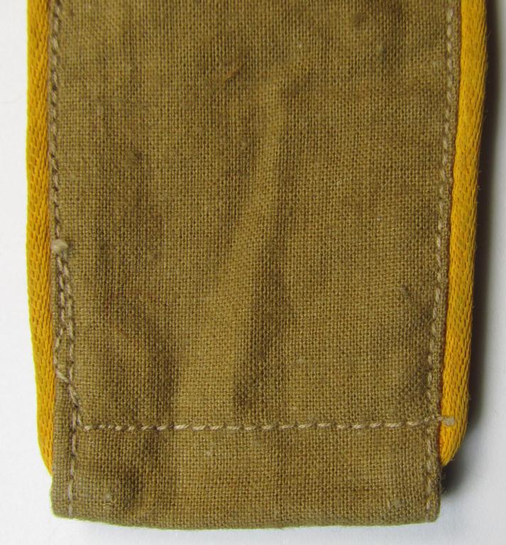 Neat - albeit regrettably single - WH (Luftwaffe) 'tropical-issue' shoulderstrap (as was specifically intended for usage on the tropical-shirts ie. tunics) as was specifically intended for a: 'Soldat der Flieger- o. Fallschirmjäger-Truppen'