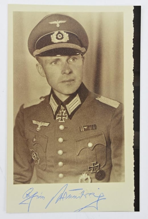 Signature of Wehrmacht Heer KC Recipient 'Achim Wunderlich'