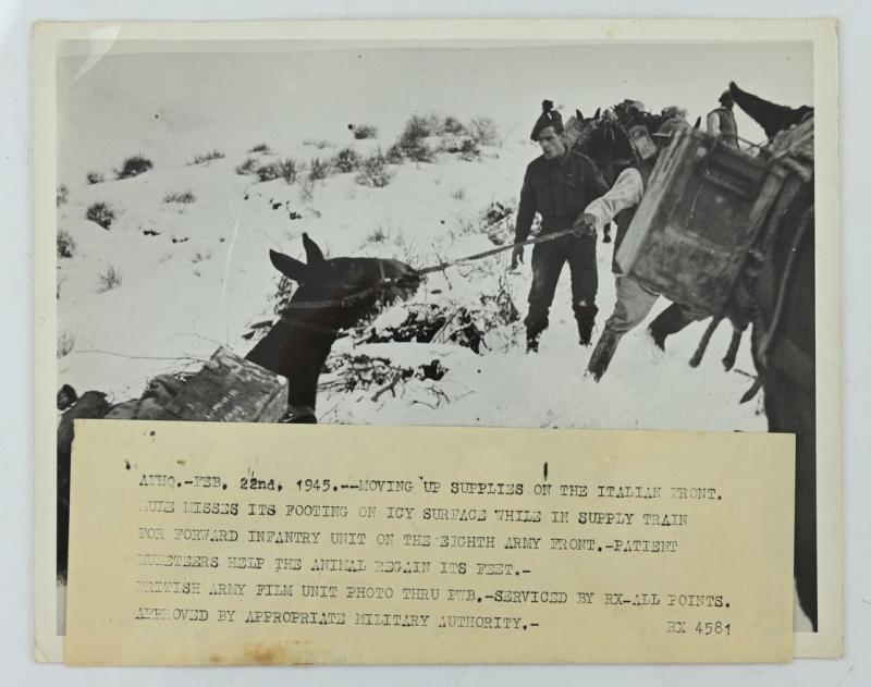 US WW2 Press Photo 'Italian front'