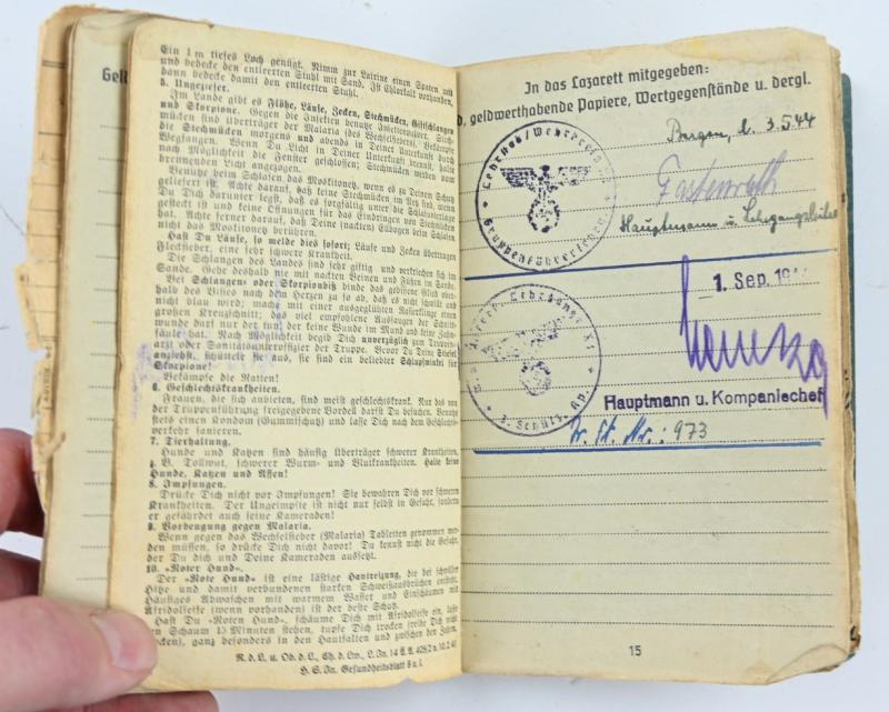 German LW Soldbuch K.G. General Wever/ Field Division and Normandy