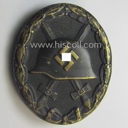 Moderately used- and/or worn, black-class wound-badge (or: 'Verwundeten-Abzeichen...