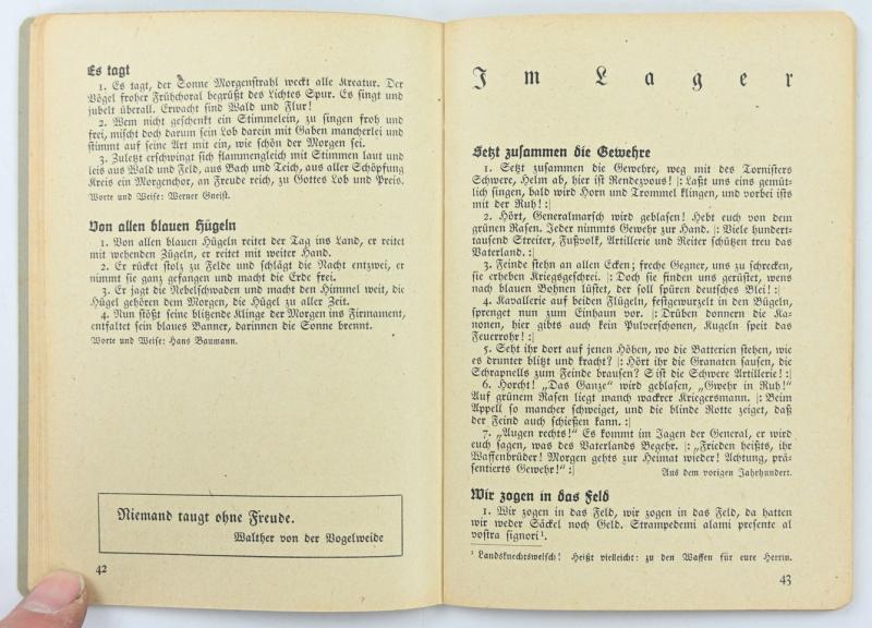 German WH Songbook 'Morgen Marschieren Wir'