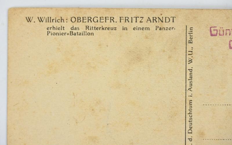 German Willrich Postcard 'Obergefreiter Arndt'