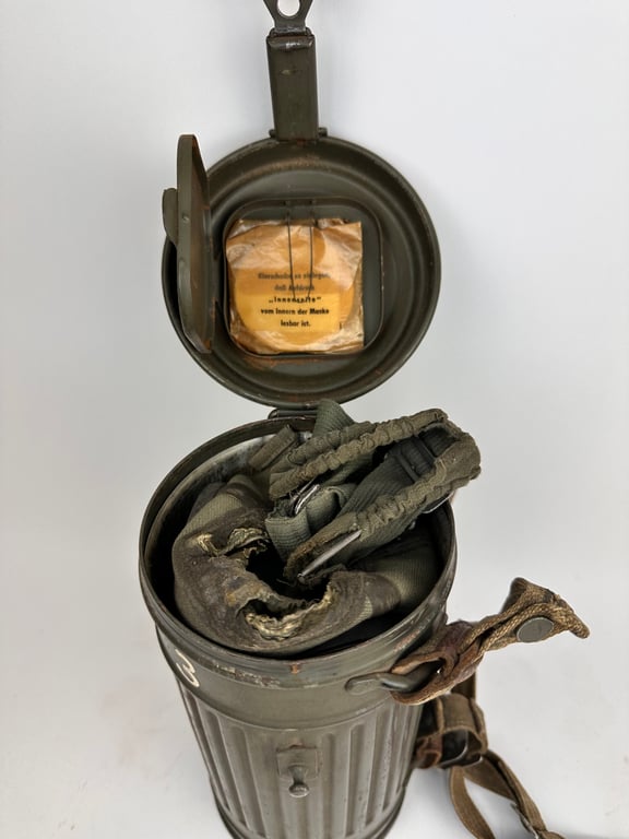 Gas mask with “short” canister marked 1937
