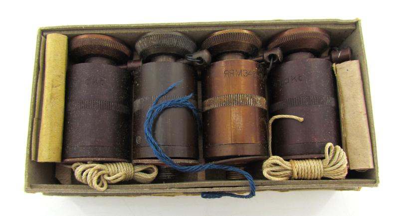 Original WWII German Druck-Zünder 35 (DZ 35) — set of 4 in the original carton.