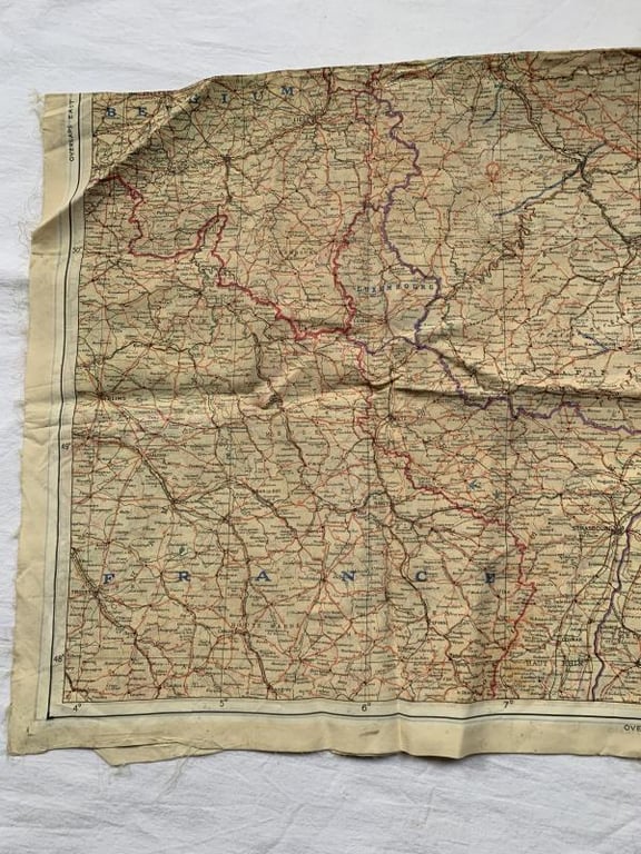 WW2 Silk Escape Map Series 43 Holland, Belgium and France
