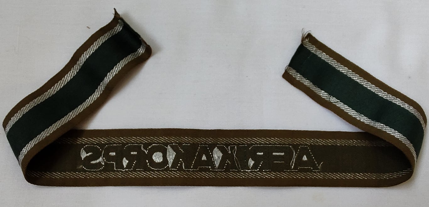 'BeVo'-like cuff-title ('Ärmelstreifen') entitled 'Afrikakorps'