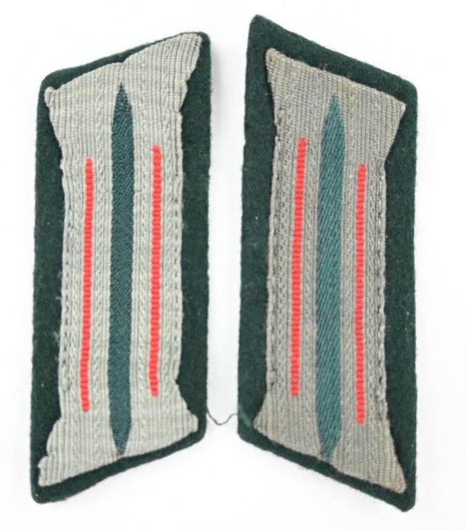 German WH EM Artillery Collar Tabs