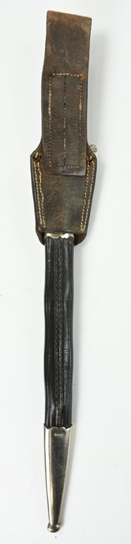 German Police Stag Handled Dress Bayonet with Frog