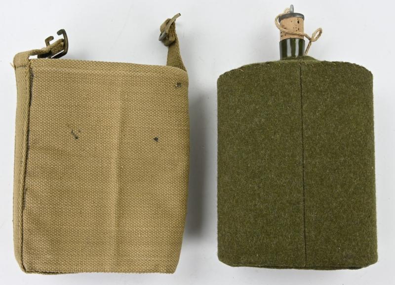 British WW2 Water Canteen with Cover 1943