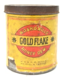 British WW2 Gold Flake Cigarettes Tin Can
