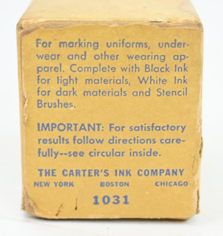 US WW2 Carter's Stencil Outfit