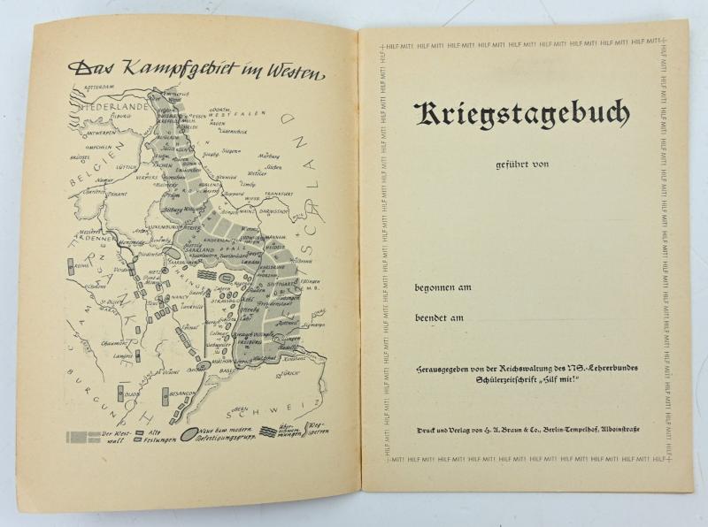 German Third Reich Era War Diary Book