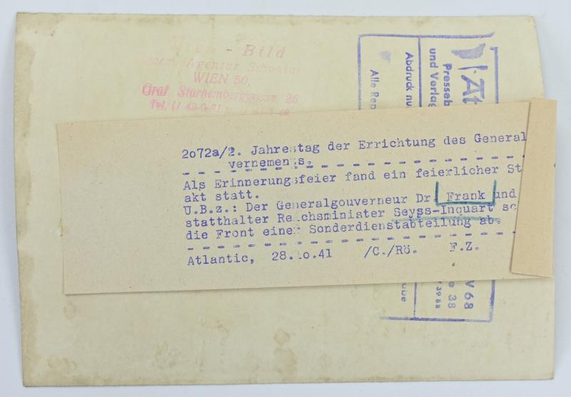 German Press Photo Seyss-Inquart/Dr. Frank