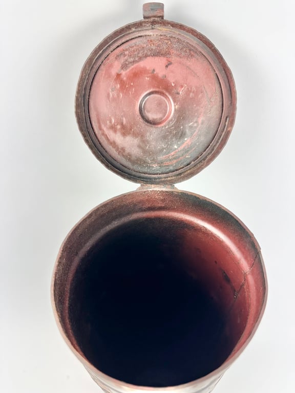 WW2 German Airtight metal container for 10 cm grenade 39 red HL (haul charge).