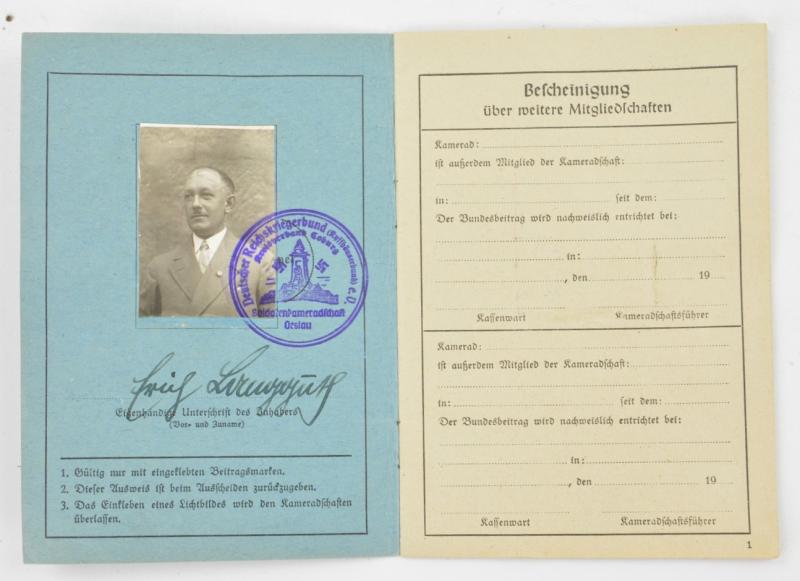 German Kyffhauserbund Memberpass Grouping