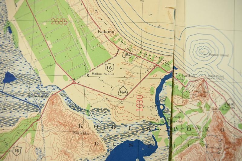 USAFICPA WW2 Mapcard Hawaii