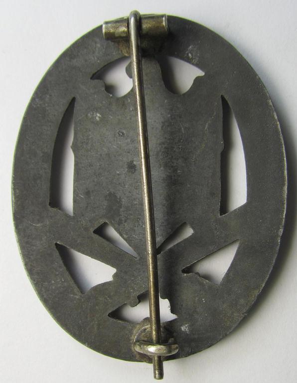 Attractive - and not that easily found! - 'Allgemeines Sturmabzeichen' (or General Assault Badge ie. GAB), being a neat zinc- (ie. 'Feinzink'-) version as was procuced by the: 'C.E. Juncker'- company