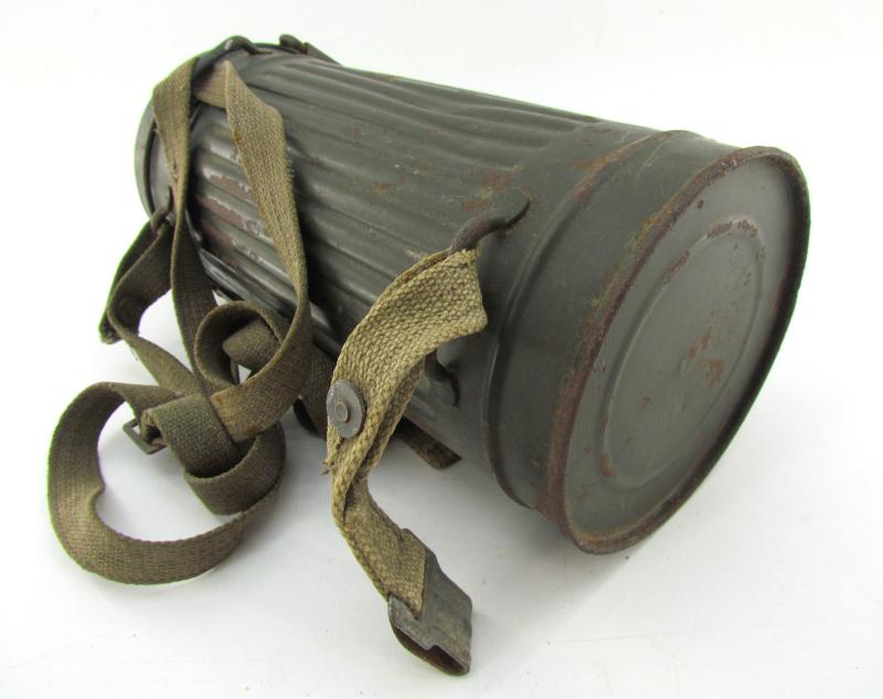 Wehrmacht Gasmask Cannister With Straps