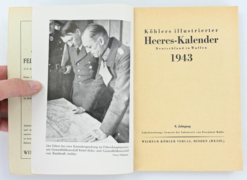 German WH Heeres Kalender 1943