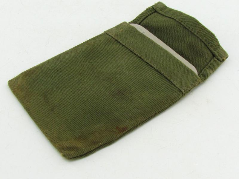 British 1945 dated signal mirror and fabric case